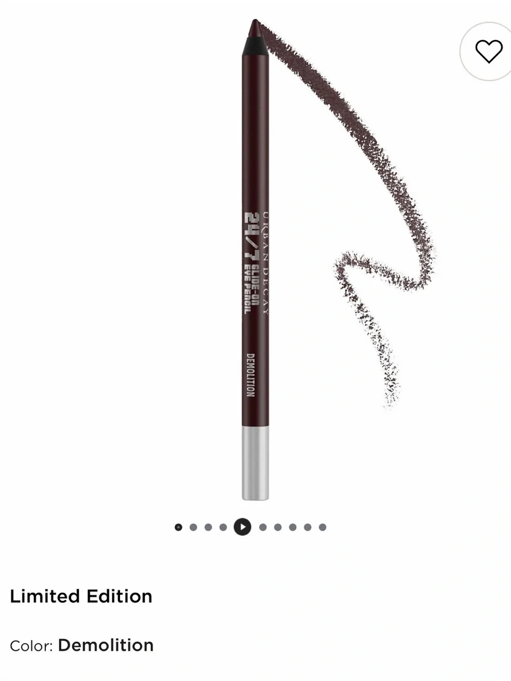 NIB Urban Decay 24/7 Glide On Eye Pencil in DEMOLITION 1.2g & HUDA Eyelashes